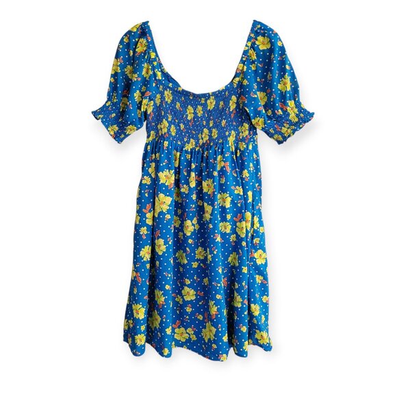 Draper James Blue Mini Dress XS - Polka Dot Floral Style - Picture 8 of 16